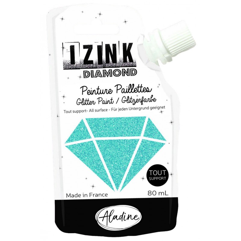 Hemelsblauw Glitterverf Izink Diamond 