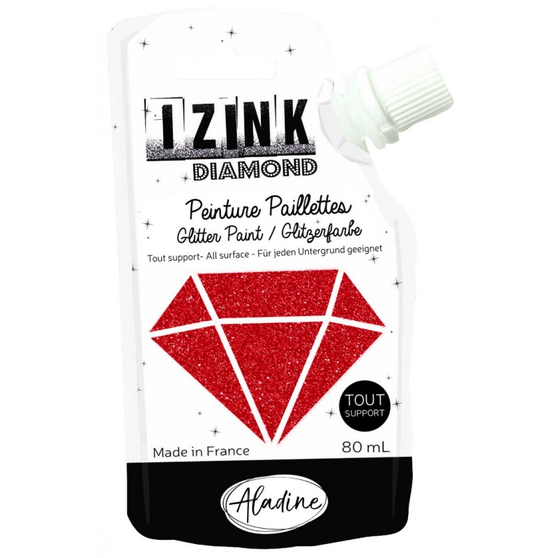 Red Glitter Paint Izink Diamond