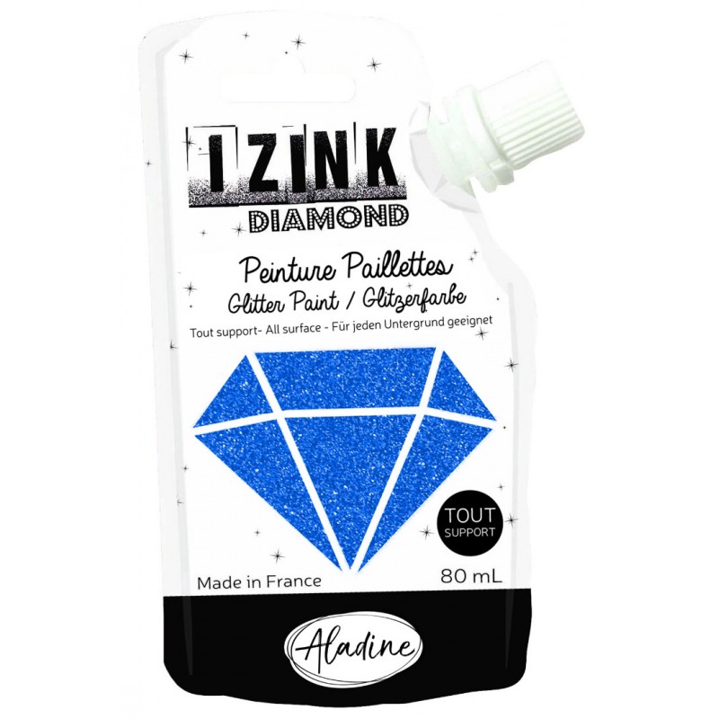 Blue Glitter Paint Izink Diamond