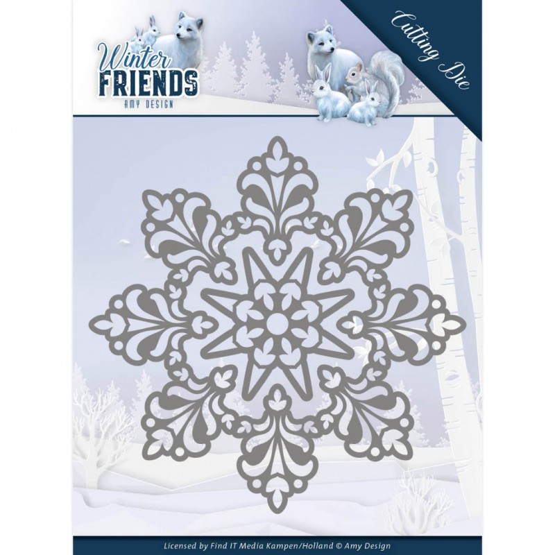 Sneeuwkristal Winter Friends - Snijmal (Die) van Amy Design