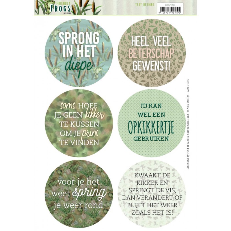 Tekst Designs - Amy Design - Friendly Frogs (NL)
