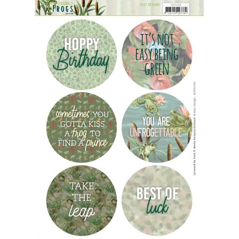 Tekst Designs - Amy Design - Friendly Frogs (ENG)