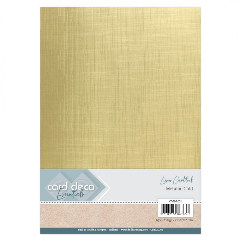 Goud - Metallic Linnenkarton by Card Deco