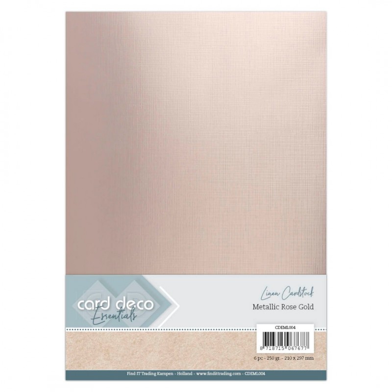 Rosé - Metallic Linnenkarton Gold van Card Deco Rosé - Metallic Linnenkarton Gold van Card Deco