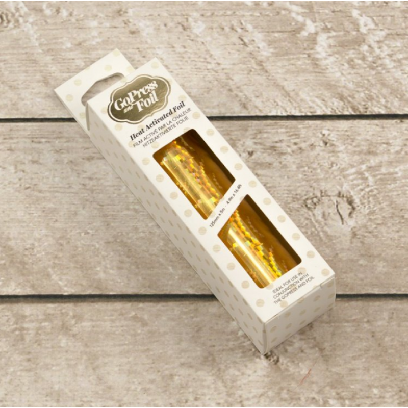 Gold (Schillerndes Spiralmuster) - Hitzeaktivierte Folie 
