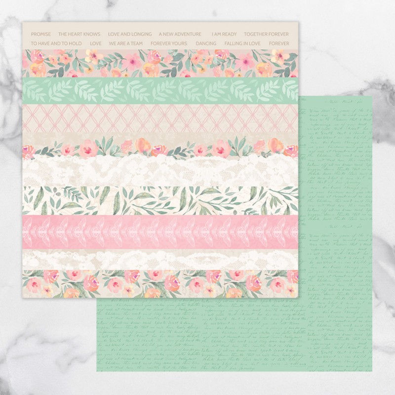 Nr. 12 Double Sided Patterned Papers Secret Love (5pc)