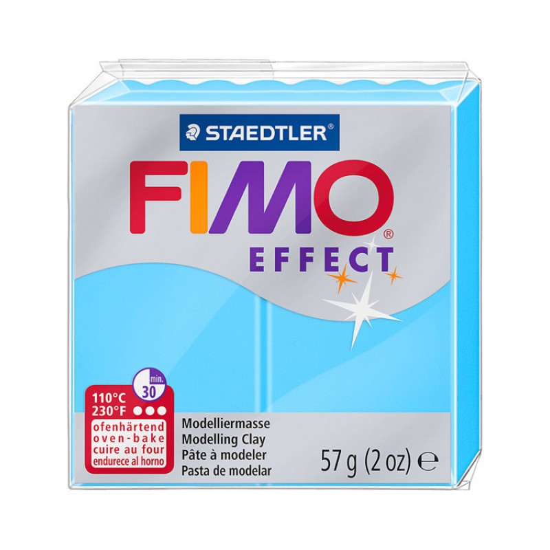 Blauw neon boetseerklei Fimo effect 57g Blauw neon boetseerklei Fimo effect 57g