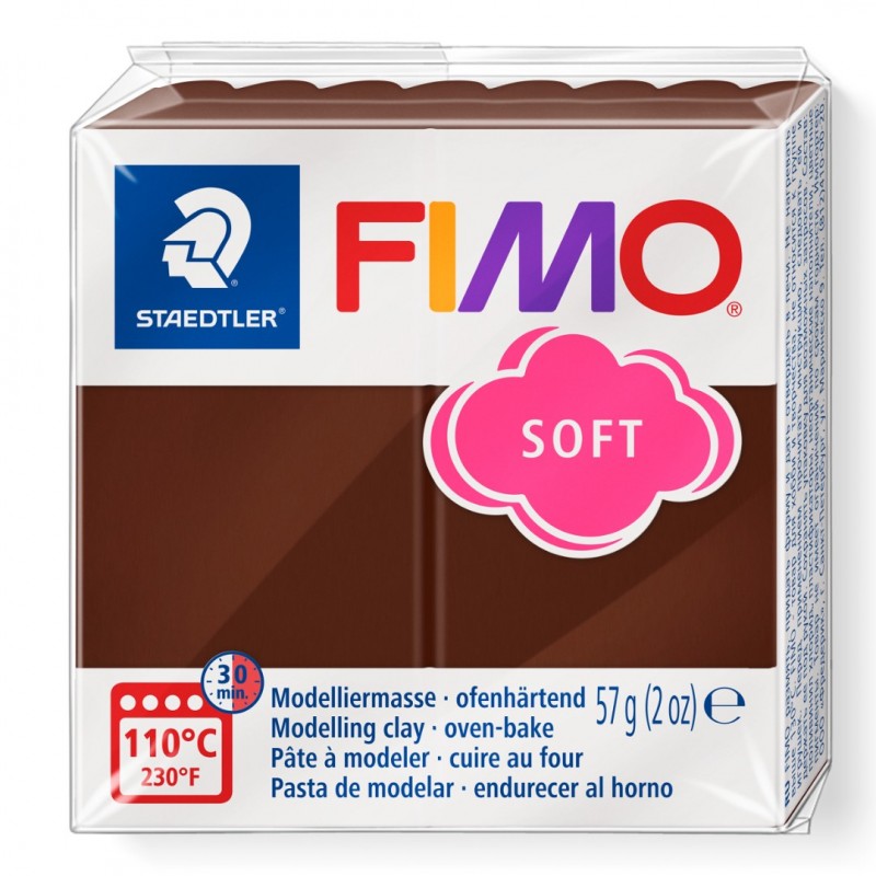 Fimo soft boetseerklei 56 g choco