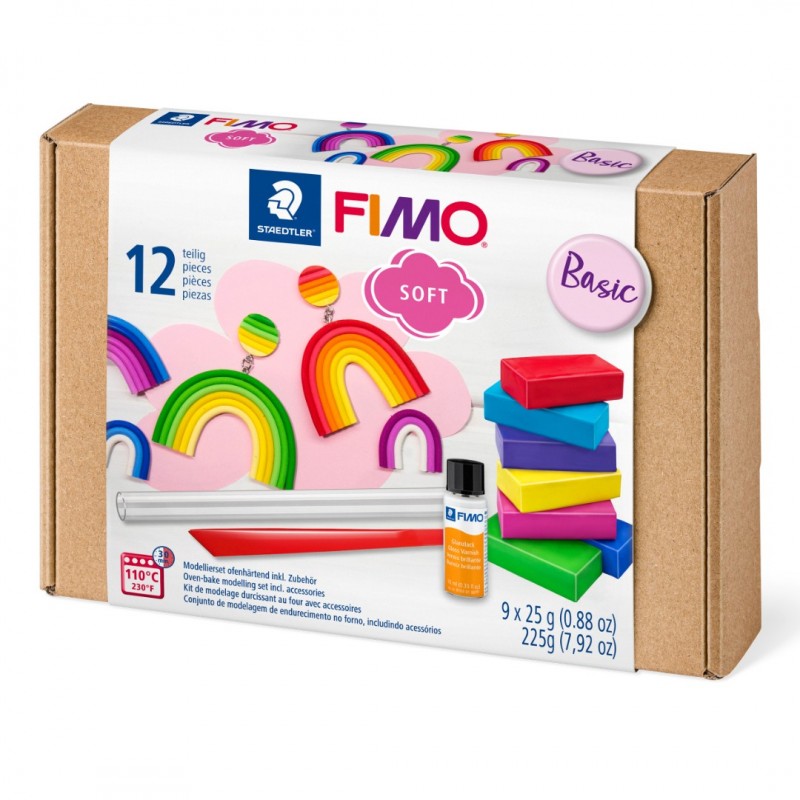 Fimo soft set - basisset 9 halve blokken