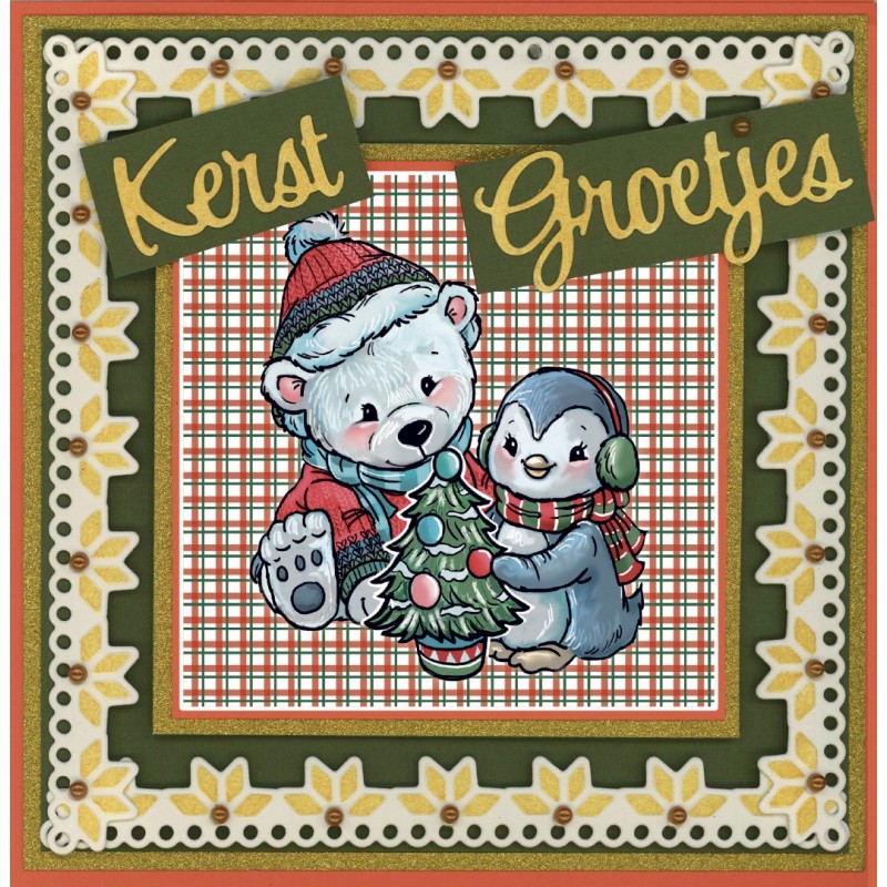 Nr. 4 Happy Christmas Push Out boek Scenery