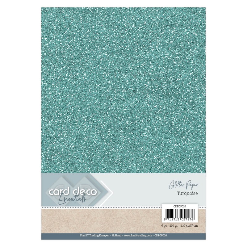 A4 Mint Glitterpapier