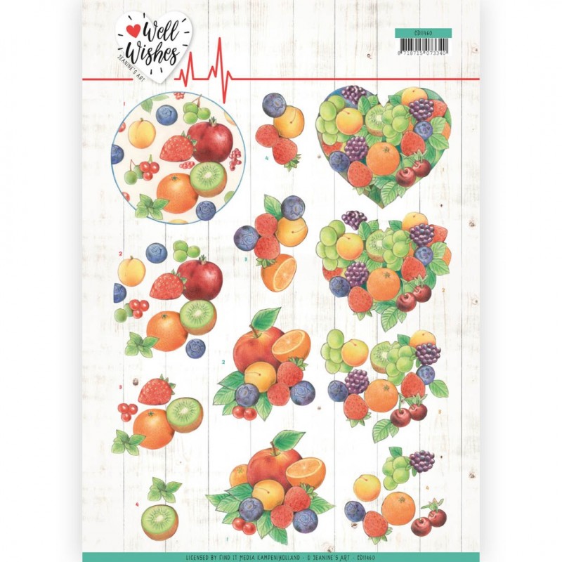 Fruits Well Wishes 3D Cutting Sheet by Jeanine's Art