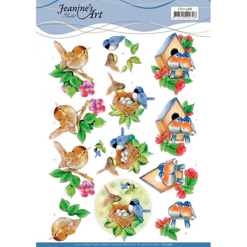 3D Cutting Sheet - Jeanine's Art - Birds