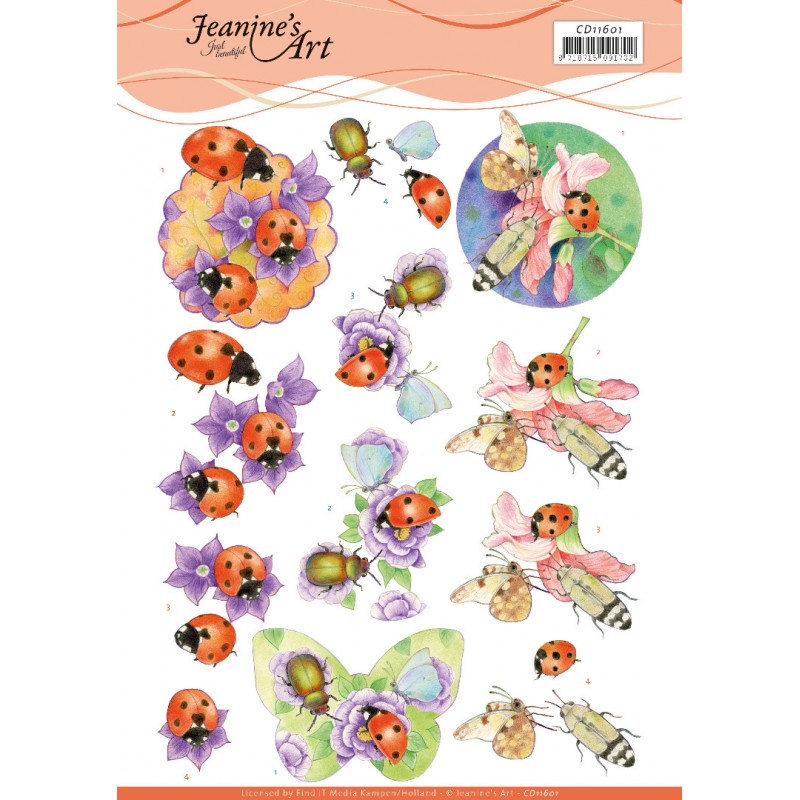 3D Cutting Sheet - Jeanine's Art - Ladybug