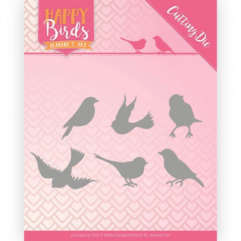 Happy Birds Cutting Die van Jeanine's Art