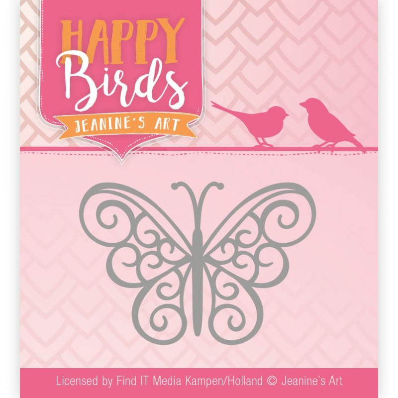 Butterfly Happy Birds Cutting Die van Jeanine's Art