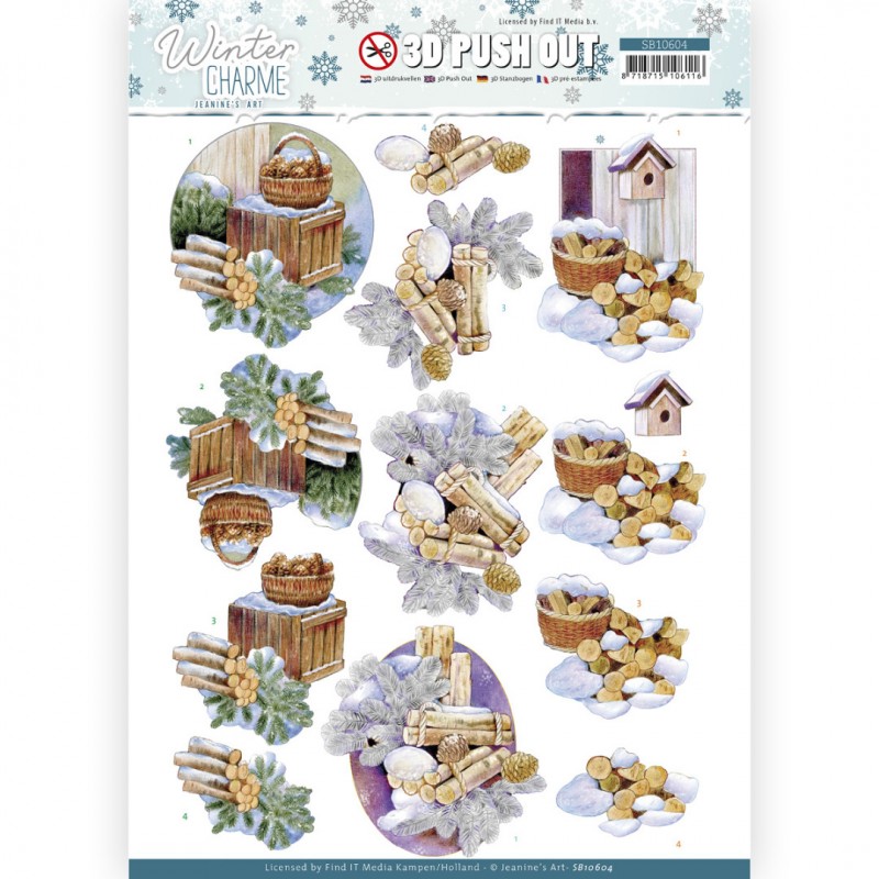 3D Push Out - Jeanine's Art - Winter Charme - Wood