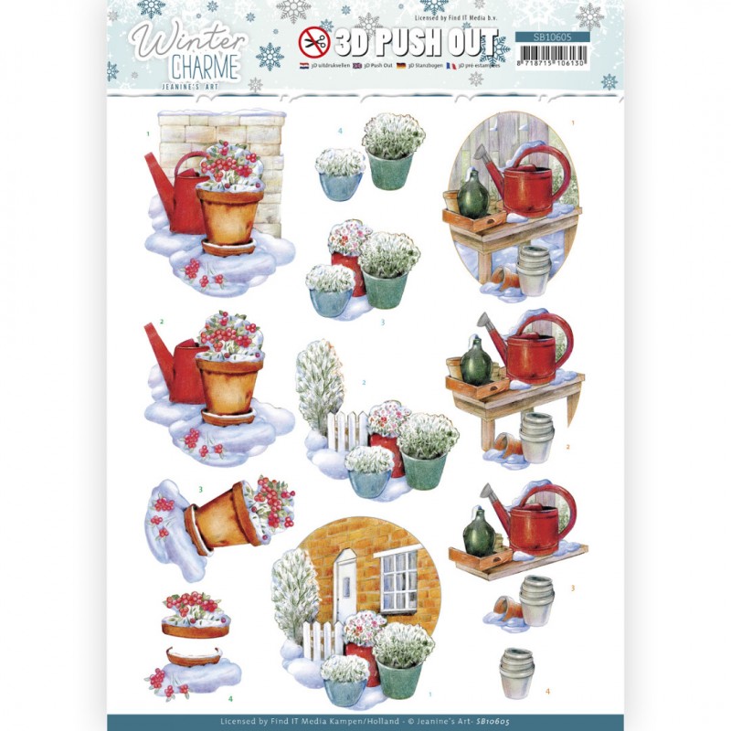 3D Push Out - Jeanine's Art - Winter Charme - Watering Can