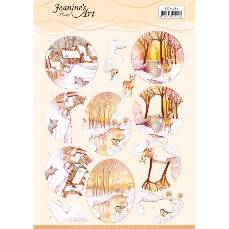 3D Cutting Sheet - Jeanine's Art - Yellow Forest