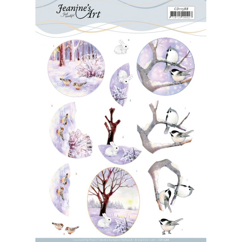 3D Cutting Sheet - Jeanine's Art - Winter Landscape