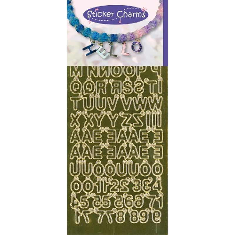 Sticker Charms ABC M.Gold