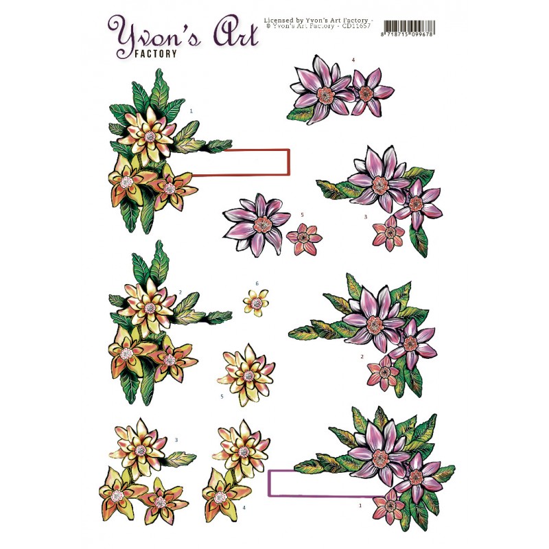 3D Cutting Sheet - Yvon's Art - Happy Birthday