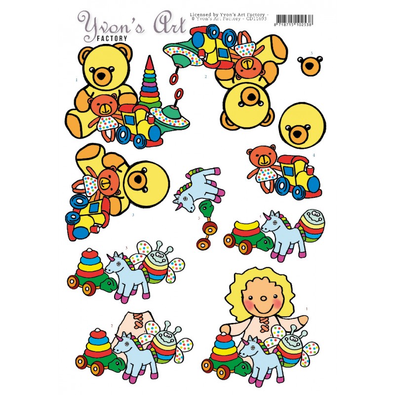3D Cutting Sheet - Yvon's Art - Baby Toys