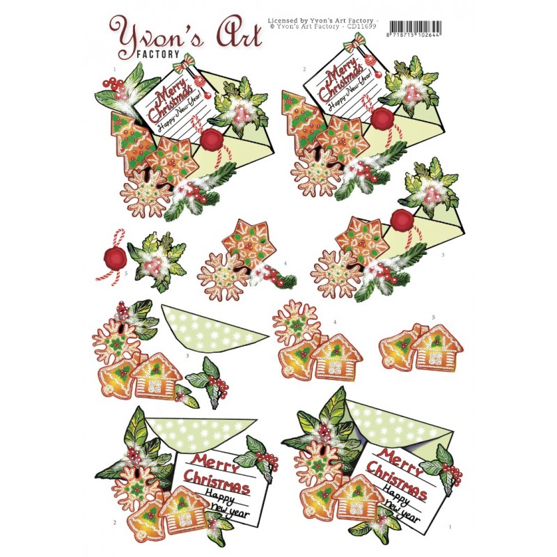 3D Cutting Sheet - Yvon's Art - Christmas Mail