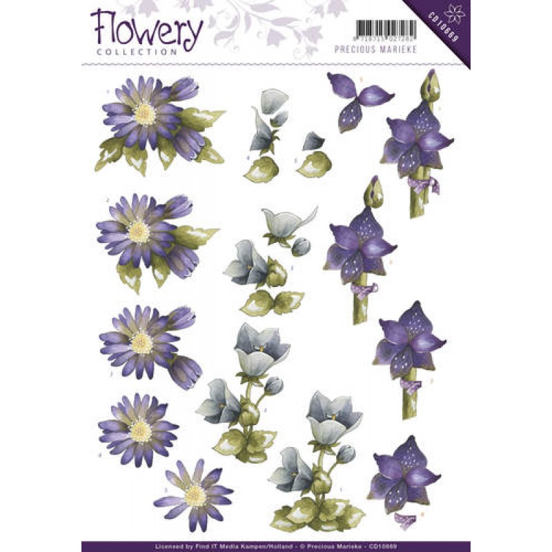 3D Knipvel - Precious Marieke - Flowery - Mixed flowers