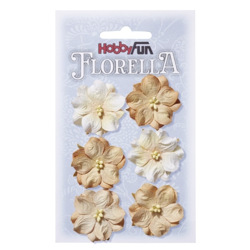 FLORELLA-Blüten beige, 3,5cm
