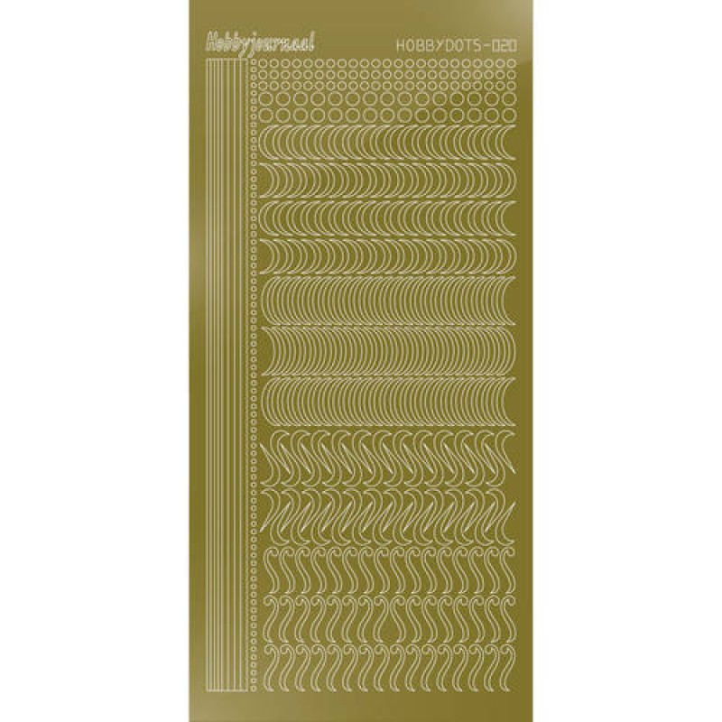 Hobbydots sticker - Mirror Gold