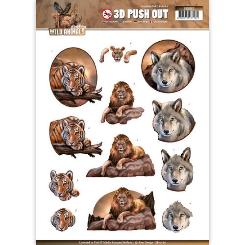 Nr. 1 Wild Animals 3D-Push-Out Amy Design