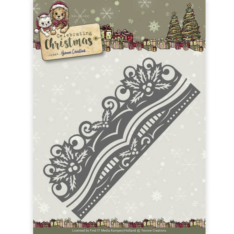 Holly Border - Celebrating Christmas - Snijmal - Yvonne Creations