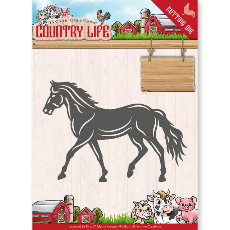 Horse - Country Life - Cut and Emboss Die - Yvonne Creations
