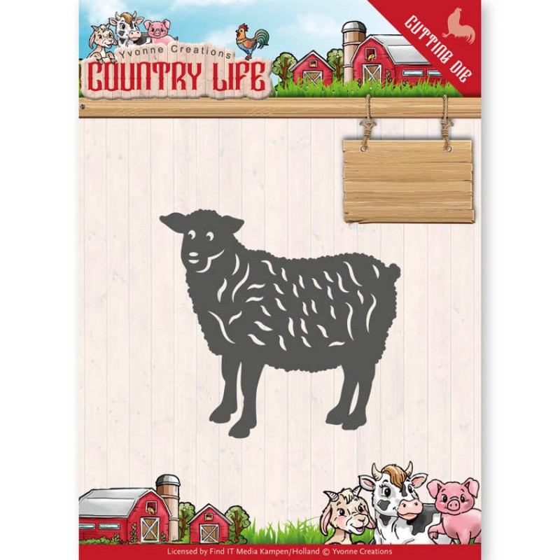 Sheep - Country Life - Cut and Emboss Die - Yvonne Creations