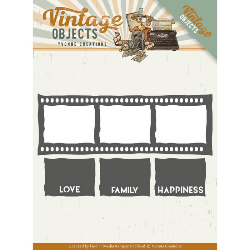 Filmstreifen - Vintage Objects - Stanzschablone - Yvonne Creations