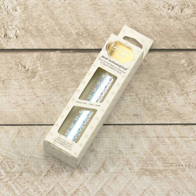 Silver Foil (Irridescent Diamond Finish) - 125mm x 5m | 4.9in x 16.4ft