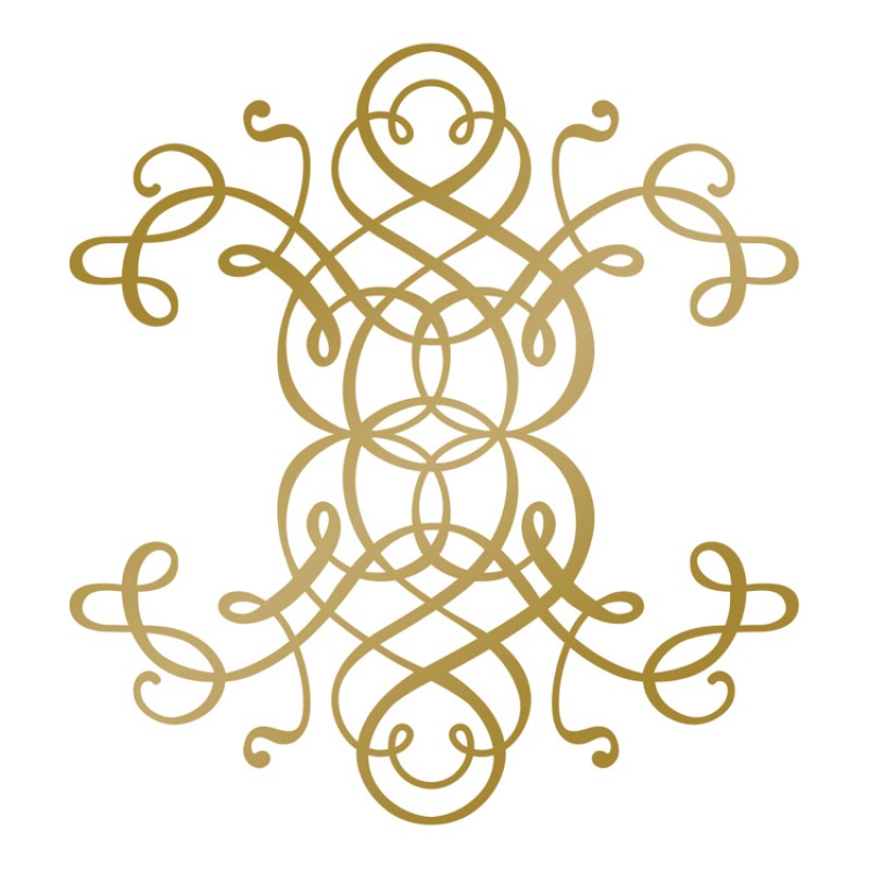 Curling Motif Hotfoil Stamp - Size: 89 x 95.4mm | 3.5 x 3.7in