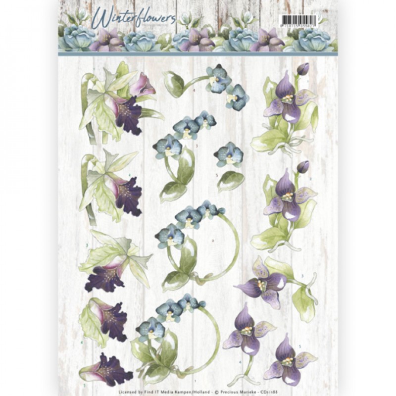 Orchids - Winter Flowers 3D-Knipvel Precious Marieke
