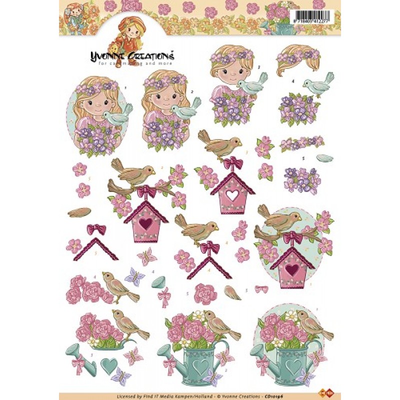 Vogels en Bloemen 3D-Knipvel Yvonne Creations 