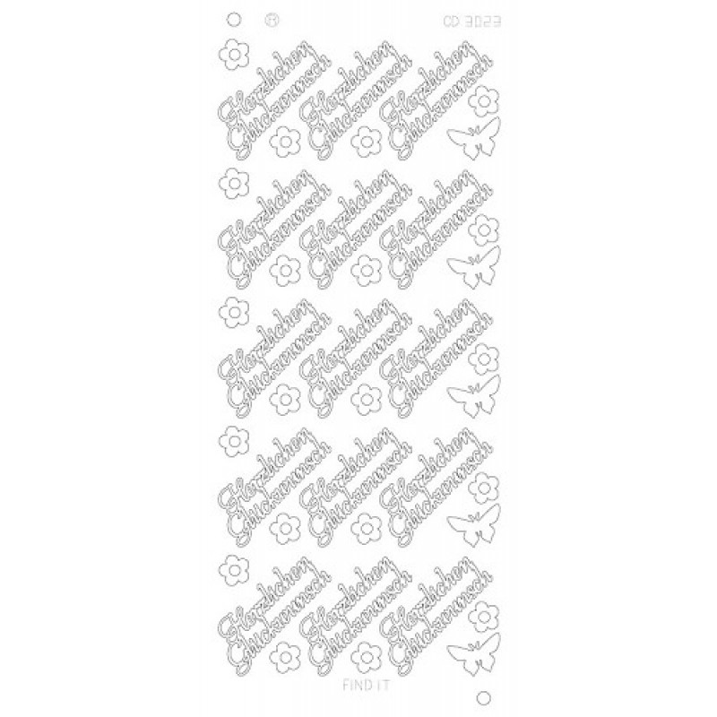 Herzlichen Gluckwunsch Platinum - Zilver