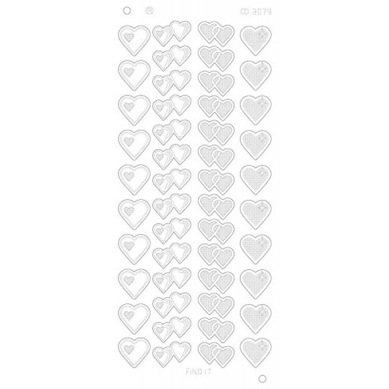 Hearts Various Platinum - Zilver