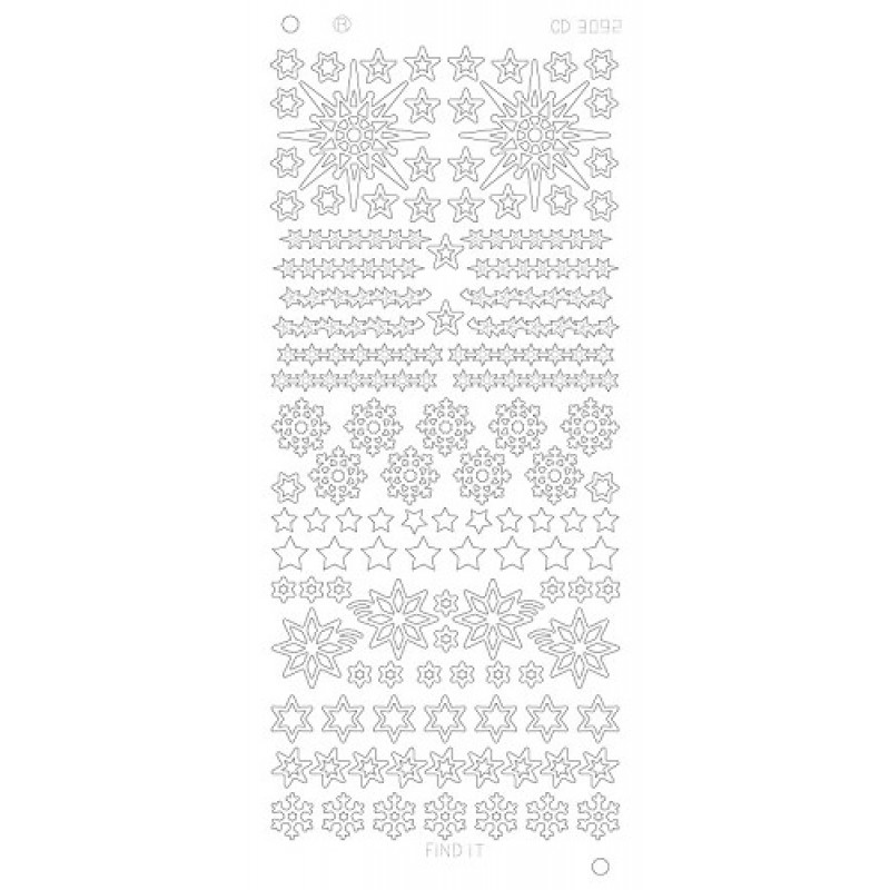 Various Stars Snowflake Platinum - Zilver