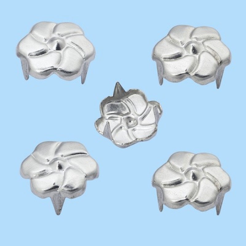 Rivets décoratifs I, 9 mm, sachet avec 20 pcs, zinc, sans nickel, argent