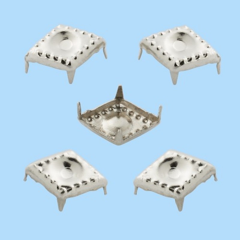 Rivets décoratifs IX, sachet avec 20 pcs, 10 x 7 mm, zinc, sans nickel, argent