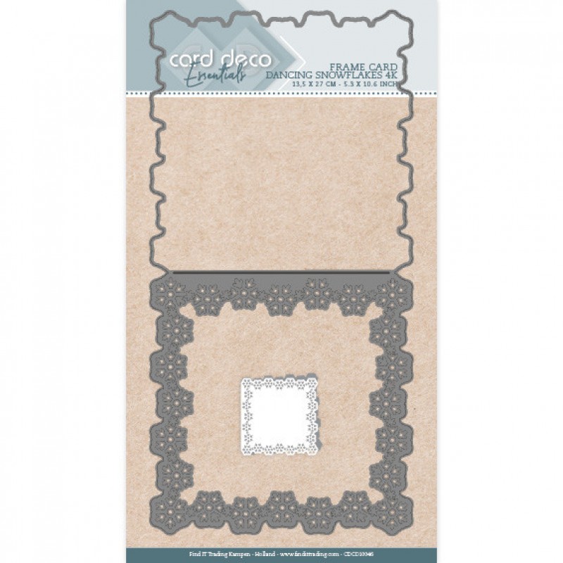 Card Deco Essentials Frame Dies - Dancing Snowflakes - 4K
