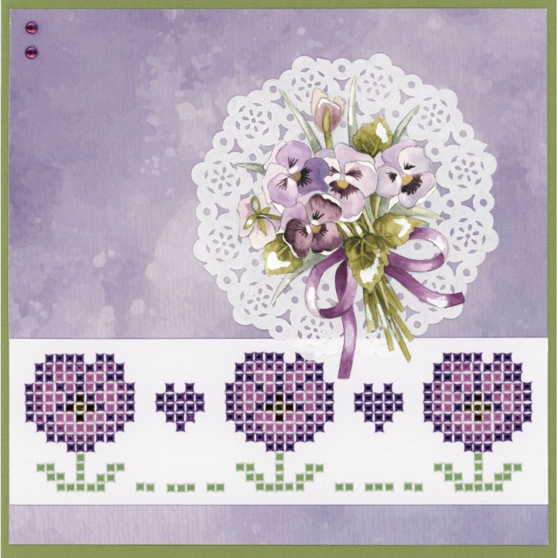 3D Push Out - Precious Marieke - Purple Passion - Purple Violets