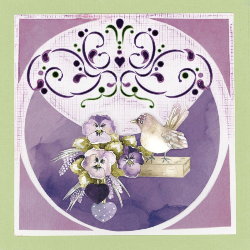 3D Push Out - Precious Marieke - Purple Passion - Purple Violets