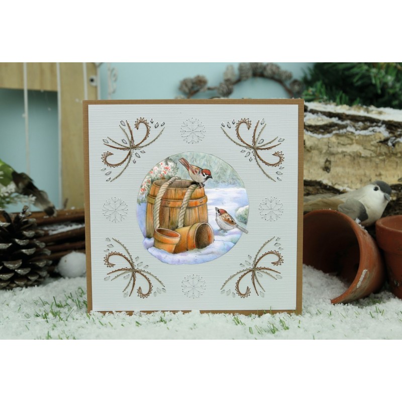 3D Push Out - Jeanine's Art - Winter Garden - Pheasant