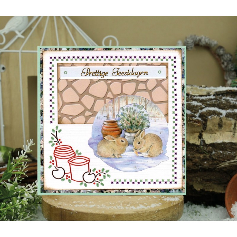3D Cutting Sheet - Jeanine's Art - Winter Garden - Rabbits